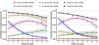 Multi-trajectories of systolic and diastolic hypertension and coronary heart disease in middle-aged and older adults